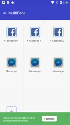 MultiFace for Facebook android App screenshot 2