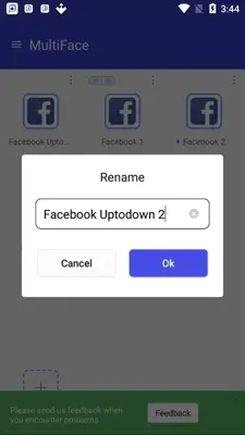 MultiFace for Facebook android App screenshot 3